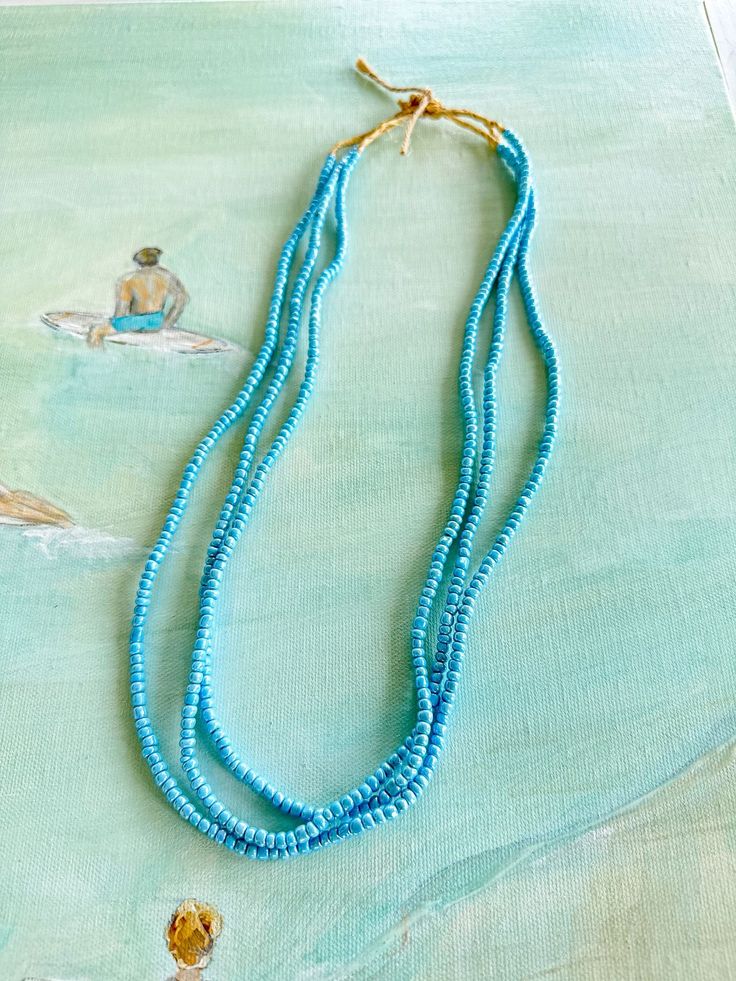 Our Layers are handmade by the women of Ghana - hand picked by Twine & Twig Set of 3.Please reference secondary images for the approximate length of necklace. Twine And Twig, Layered Necklace Set, Hand Picked, Ghana, Layered Necklaces, Twine, Necklace Set, Blue