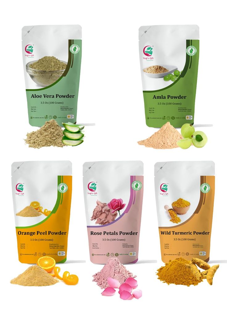 PRICES MAY VARY. ★ 𝟓 𝐇𝐞𝐫𝐛 ��𝐏𝐨𝐰𝐝𝐞𝐫𝐬: In this pack you receive 5 packs of herb powders - Aloevera powder, Amla powder, Orange peel powder, Rose petals powder and Wild turmeric powder. Each weighs 100g. Each of these herbs have their natural property that helps adds value to your skin care routine. ★ 𝟭𝟬𝟬% 𝐍𝐚𝐭𝐮𝐫𝐚𝐥 𝐂𝐚𝐫𝐞: These herb powder contains no chemicals or metals or other skin damaging synthetics and additives. Ancient texts have recommended these herbs to help us hand Excema Remedies Diy, Orange Peel Powder, Amla Powder, Fade Acne Marks, Aloe Vera Powder, Ayurvedic Skin Care, Mask Powder, Herbal Skin Care, Ayurvedic Hair