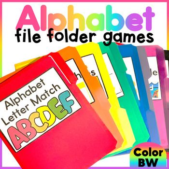 the alphabet file folder games are colorful and fun