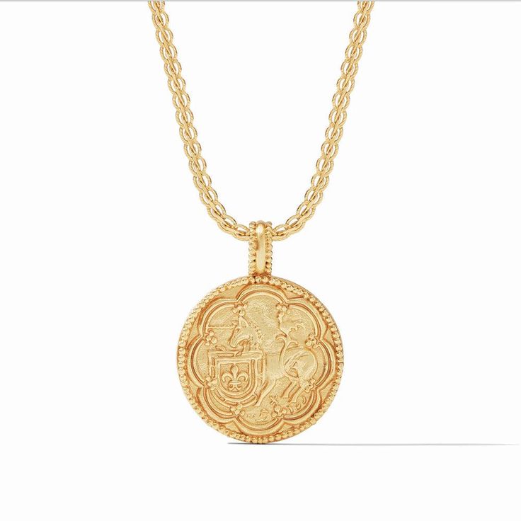 Trieste Coin Pendant-Julie Vos-Swag Designer Jewelry Julie Vos Jewelry, Julie Vos, Coin Pendant Necklace, Gold Coin, Ancient Coins, Trieste, Coin Jewelry, Statement Pendant, A Unicorn