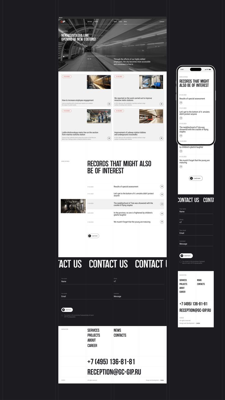 an image of a web page with black and white colors