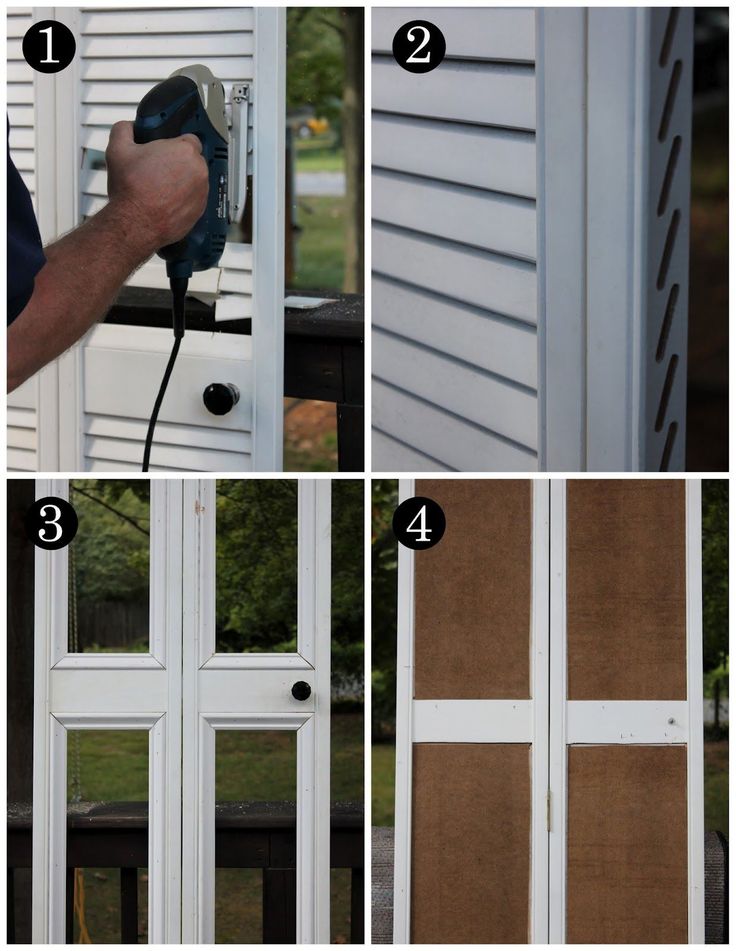 the steps to painting an exterior door are shown