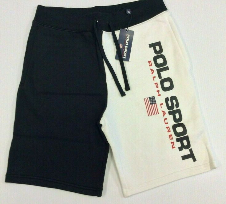 Polo Sport Ralph Lauren VTG Retro Colorblocked American Flag Sweat Shorts Pants | eBay Contrast Color Cotton Shorts, Cotton Bottoms With Contrast Color In Short Shape, Cotton Bottoms With Contrast Color In Short Style, Cotton Shorts With Contrast Color, White Bottoms With Contrast Color For Summer, White Color Block Shorts For Spring, White Cotton Bottoms With Contrast Color, White Patchwork Shorts For Summer, White Patchwork Short Bottoms