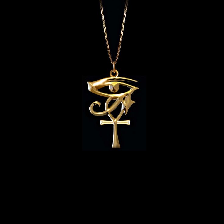 This solid gold key of Ankh necklace showcases exquisite craftsmanship, symbolizing life and spirituality. The key of Ankh pendant is more than just jewelry; it's a fine representation of ancient Egyptian elegance and the timeless allure of this sacred symbol. PENDANT INFORMATIONThis pendant is made of real, solid gold.• Made in USA• Material: 14k or 18k solid gold• Finish: polished• Height: 1.35" (34 mm) | *includes the small circle, bail dimensions not included• Width: 0.9" (23 mm)• Pendant weight: approx. 6 grams (14k)• Bail: fits up to 4 mm chains• Solid back, not hollow• A certificate of authenticity is included• Delivered in our elegant jewelry box, making it the perfect gift Shipping: All of our orders are custom-made. Please allow approximately 3 weeks for production and shipping. Symbolic Yellow Gold Ceremonial Necklace, Symbolic Ceremonial Necklace With Locket, Symbolic Ceremonial Locket Necklace, Symbolic Locket Necklace For Ceremonial Use, Symbolic Ankh Brass Necklace, Symbolic Hallmarked Jewelry For Ceremonial Occasions, Luxury Gold Ankh Jewelry, Amulet Style Ankh Necklace In Brass, Symbolic Gold Jewelry For Blessing