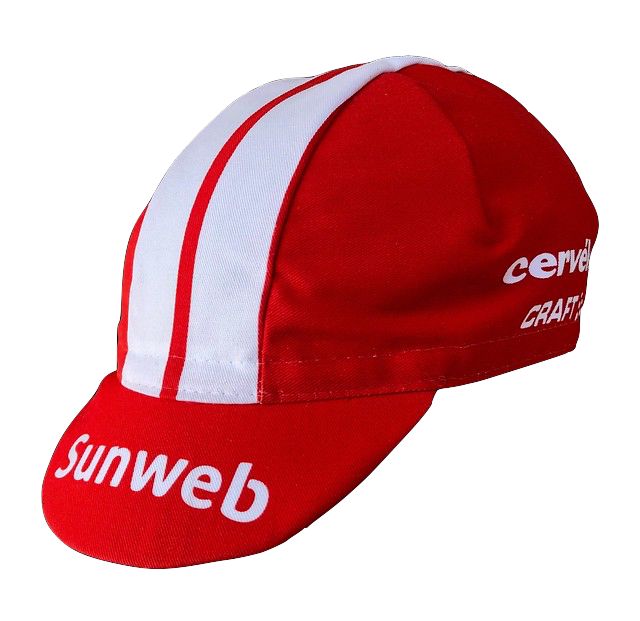 2019 Sunweb Craft Pro Team Cycling Cap in Red | Cento Cycling White Fitted Sports Hat, White Breathable Cotton Hat, White Breathable Baseball Cap For Sports Events, Functional White Hat For Sports Events, Cycling Cap, Cycling, In Italy, Unique Designs, Italy