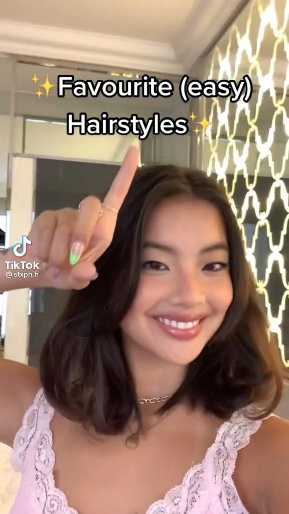 Tik Tok Hairstyles, Vlasové Trendy, Hair Tips Video, Hairdos For Short Hair, Hair Tutorials For Medium Hair, Short Hair Tutorial, Shot Hair Styles, Hair Stylies, Hair Up Styles