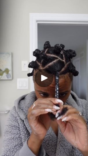 User Jenn Jackson reflects on her natural hair journey while installing her juicy bantu knots. The creator provides a safe space for her daughter as she instills positive affirmations while uplifting her coily hair. You go momma! Keep leading by example. 💟 💜 

#coilyhair #naturalhairstyles #bantuknots | NaturallyCurly.com Jenn Jackson, Bantu Knots On Natural Hair, Bantu Knot Out Natural Hair, Bantu Knots Short Hair, Bantu Knots Hairstyles, Bantu Knot Styles, Bantu Knot Hairstyles, Bantu Knot Out, Bantu Knots