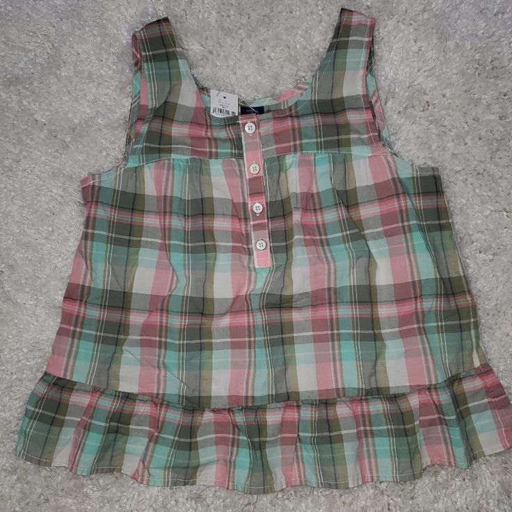 New With Tags Adorable Swing Style Tank Top From Gap Kids Size Large 10. From A Smoke Free Kitty Friendly Clean Home Summer Tank Top, Style Tank Top, Ruffle Tank Top, Summer Tank, Gap Kids, Summer Tank Tops, Clean Home, Summer Kids, Kids Shirts