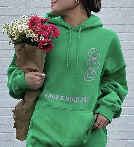 Shop Hoodies at Ali & Ariel ✨ Custom Greek & Sorority Apparel Casual Relaxed Fit Hoodie With Screen Print, Trendy Spring Sweatshirt With Kangaroo Pocket, Oversized Hip Hop Hoodie For Spring, Casual Hooded Hoodie With Screen Print, Casual Hoodie With Screen Print, Casual Spring Hoodie With Letter Print, Casual Hooded Sweatshirt With Screen Print, Green Relaxed Fit Hoodie With Letter Print, Spring Hoodie With Screen Print And Relaxed Fit