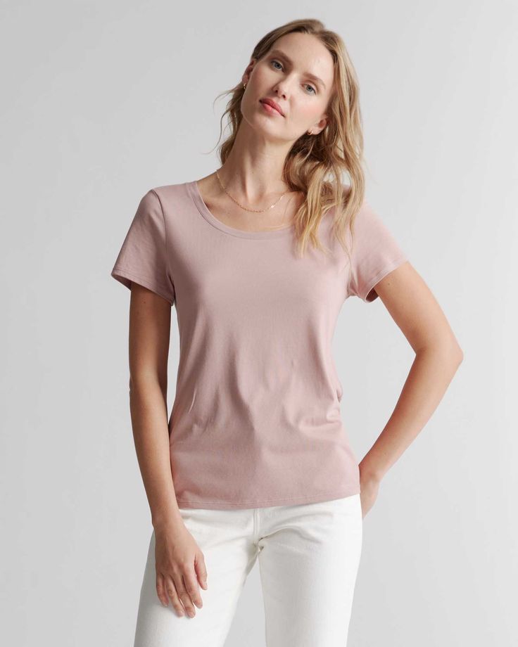 Cotton Scoop Back Top For Summer, Basic Summer Modal Tops, Casual Summer T-shirt With Scoop Back, Basic Modal Tops For Summer, Casual Scoop Back Top For Everyday, Casual Everyday Top With Scoop Back, Casual Tops With Scoop Back For Everyday, Basic Everyday Modal Tops, Basic Modal Tops For Everyday