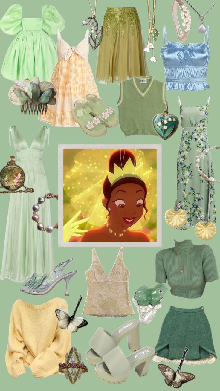 the princess and the frog costume is shown