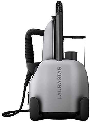 a silver and black vacuum is shown on a white background with the words just start