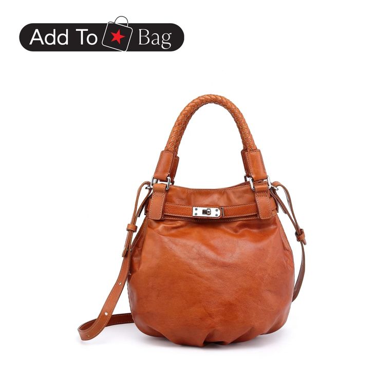 in stock Designer Brown Saddle Bag With Detachable Handle, Designer Brown Bucket Bag With Detachable Strap, Brown Hobo Bag With Top Carry Handle For On-the-go, Brown Saddle Bag With Detachable Double Handle, Designer Brown Bucket Bag With Double Handle, Designer Cognac Bag With Top Carry Handle, Designer Brown Double Handle Bucket Bag, Designer Brown Satchel Bucket Bag, Designer Cognac Shoulder Bag With Top Carry Handle