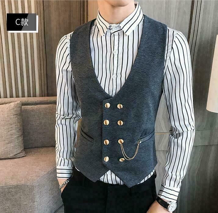 Prom Vest, Waiter Outfit, Casual Suit Vest, Dress Suit Vest, Business Casual Suit, British Style Men, Double Breasted Waistcoat, Mens Suit Vest, Dress Vest