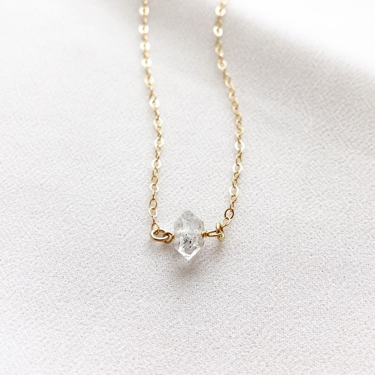 Herkimer Diamond Necklace Raw Diamond Necklace, Mothers Gifts, Diamond Circle Necklace, Herkimer Diamond Necklace, Circle Diamond, Minimal Jewelry, Raw Diamond, The Night Sky, Circle Necklace