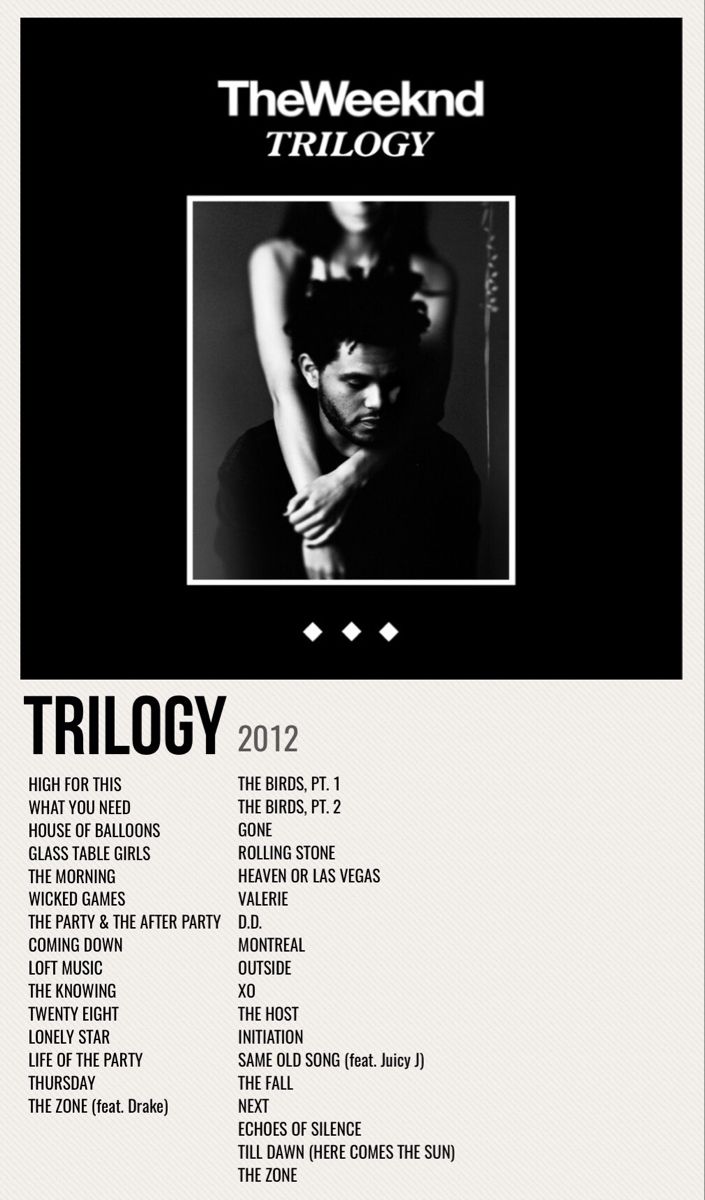 a black and white flyer with the words,'the weekend triology 2012 '