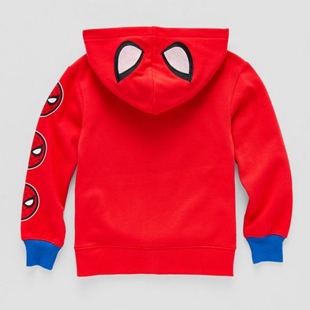 He'll feel like a superhero when he wears this cool Spiderman zipper hoodie for little and big boys from Disney Collection. It's made from a soft fleece cotton-blend to keep him cozy while he plays and features a regular-fit and long sleeves. Pair it with his favorite jeans and sneakers. Features: AppliqueCharacter: SpidermanClosure Type: ZipperFit: Regular FitNeckline: Hooded NeckSleeve Length: Long SleeveFiber Content: 60% Cotton, 40% PolyesterFabric Description: FleeceCare: Machine Wash, Tum… Cool Spiderman, Zipper Hoodie, Big Boys, Light Red, Favorite Jeans, Spiderman, Cotton Blend, Long Sleeves, Zipper