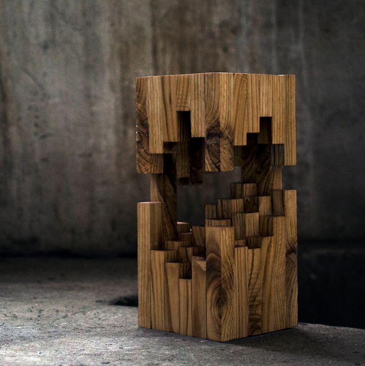 a wooden block that has been made to look like an object