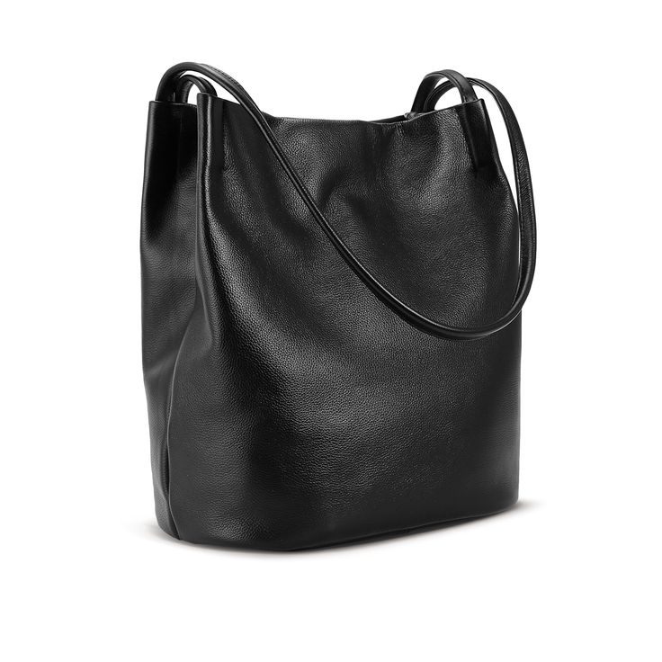 PRICES MAY VARY. 100% Genuine Leather. This leather tote is made from a soft and durable top layer of cowhide leather and finest craft, and the top is sealed with a strong magnetic snap closure. NOTE: Please confirm the size of this bag before ordering. Leather Bucket Bag with large capacity. With 2 zip pockets, 1 open pocket inside and 1 zip pocket outside. A roomy tote women purses for your Pad, cosmetics, etc Lightweight and Portable Soft Leather Handbags. Measuring (L)10.92*(H)11.7*(W)6.83', On-the-go Faux Leather Satchel Bucket Bag, Versatile Leather Shoulder Bag With Leather Handles, Leather Shoulder Bag With Removable Pouch For Shopping, Large Capacity Leather Bag For Daily Use, Versatile Leather Rectangular Shoulder Bag, Versatile Rectangular Leather Shoulder Bag, Classic Soft Leather Bag For Errands, Leather Bucket Shoulder Bag For Daily Use, Modern Leather Bucket Bag With Large Capacity