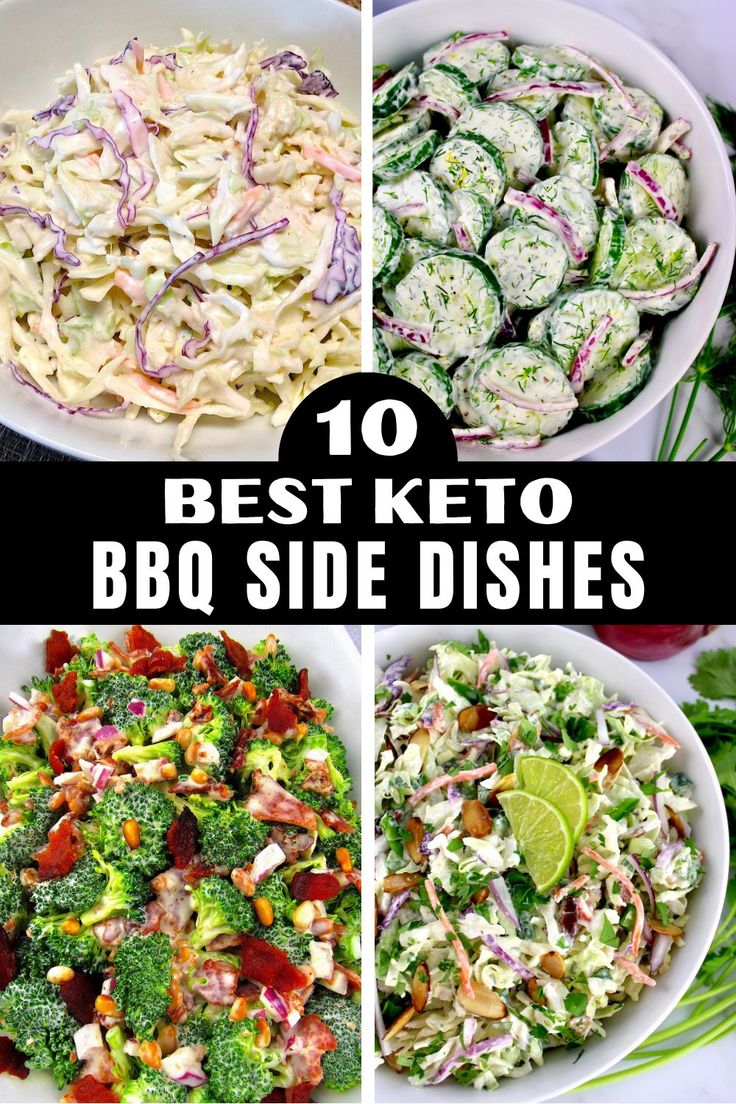 10 best keto bbq side dishes with broccoli, cabbage and other vegetables