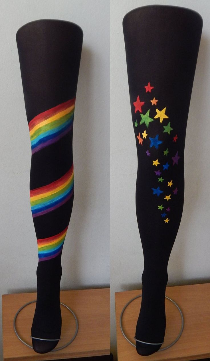 These tights are MADE TO ORDER Hand painted tights- you can order in any size, just tell me your height and weight. This one are 100 denier tights, unique and very comfortable. The paint is high quality, decorative water baised for fabric- for any tipe of fiber. The colors are resistant to washing at 30 degrees celsius, but I recommend washing by hands. I painted it with all my love and passion, for me painting isn't just hobby- it's lifestyle.  Also you can see more of my creations on my fb pag Painted Leggings, Leggings Colorful, Rainbow Leggings, Women's Tights, Aphmau Fan Art, Tights Fashion, Fashion Leggings, Hand Painted Jewelry, Fashion Tights