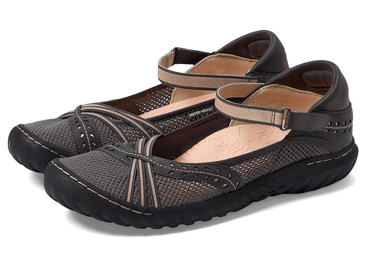 JBU Maya Water Ready - Women's Shoes : Charcoal/Pale Salmon : Enjoy water sports adventures with much more comfort wearing JBU Maya Water Ready Footwear that comes with a nuckbuck polyurethane, mesh, or lycra upper and an elasticated strap for secured fit. These come with a faux pigskin lining and EVA molded insole. Round toe shape. Slip-on style. Thermoplastic rubber outsole. Imported. Measurements: Weight: 8.47 oz Product measurements were taken using size 6, width M. Please note that measurements may vary by size. Comfort Wear, Pig Skin, Water Sports, Product Reviews, Women's Shoes, Slip On, Size 6, Mesh, Women Shoes