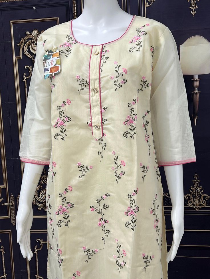 Chanderi silk kurti made in India sizes are given by Bust measurement (inches) Spring Bollywood Style Slub Silk Kurta, Silk Kurta With Resham Embroidery For Diwali, Semi-stitched Raw Silk Palazzo Set, Spring Chanderi Palazzo Set With Straight Kurta, Anarkali Cotton Silk Kurta For Spring, Spring Anarkali Cotton Silk Kurta, Spring Cotton Silk Kurta With Zari Work, Spring Raw Silk Palazzo Set With Straight Kurta, Spring Palazzo Set With Straight Kurta In Raw Silk