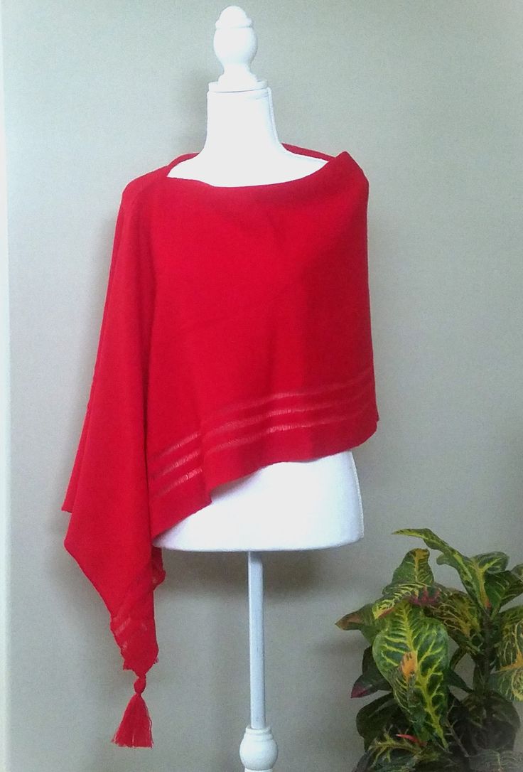 This red merino wool poncho is very elegant and is suited to complement different outfits, it is also suitable for weddings or other formal events in your life. It's the simplest way to add some colour and freshness to your wardrobe and stylize your everyday garments. A great gift for a loved one.    Knitted 100% merino wool ponchos. The poncho is available in one size. ❤️ Several wearing variants: as poncho, scarf, headgear, beach tunic, scarf, cape, vest and etc. ❤️ Handmade with love for you Gift wrapping available.  Hand washed in lukewarm water with delicate detergent, better flat to dry.  Please note that the colours might be a little different on your computer screen. Elegant One-size Cape Poncho, Elegant One Size Cape Poncho, Elegant One-size Cashmere Poncho, Elegant One Size Shawl Poncho, Elegant One-size Shawl Poncho, Elegant Oversized Poncho Cape, Elegant Oversized Cape Poncho, Red One-size Cape Shawl, Elegant Oversized Cape Shawl