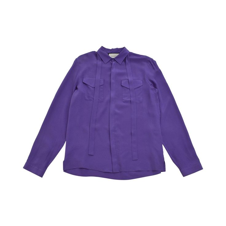 Gucci Blouse - Women's 39 - Fashionably Yours Fitted Gucci Blouse For Fall, Gucci Silk Blouse For Spring, Gucci Spring Button-up Shirt, Gucci Button-up Shirt For Spring, Chic Gucci Collared Blouse, Spring Gucci Button-up Shirt, Gucci Long Sleeve Blouse For Fall, Elegant Gucci Office Blouse, Elegant Gucci Button-up Shirt