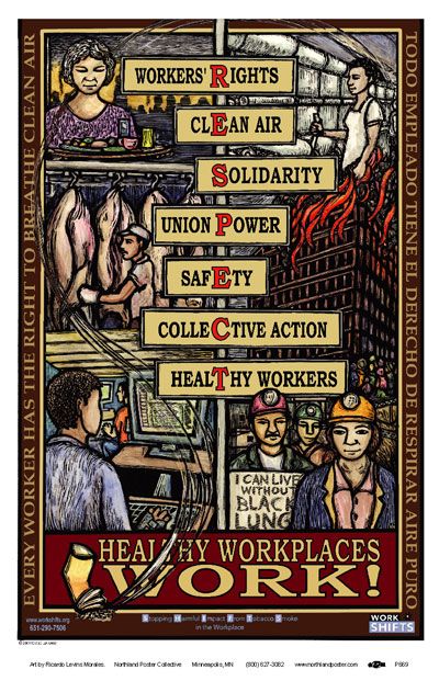 the poster shows workers and their jobs