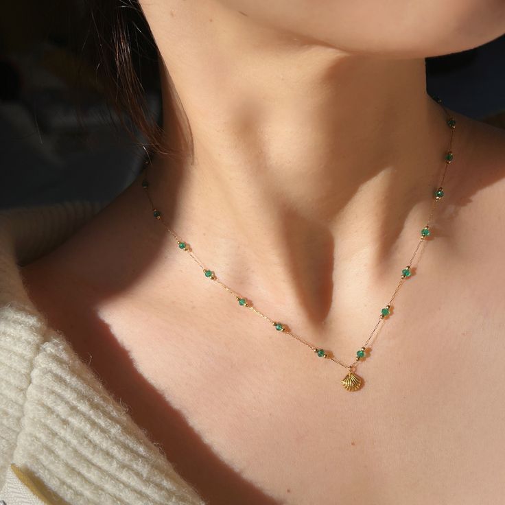 Emerald Gemstone Necklace, Green Pendant Necklace * Dainty Emerald Birthstone Jewelry * Emerald Green Necklace, May Birthstone Pendant, Gold Filled Emerald Necklace, Emerald Jewelry, Minimalist Necklace, Christmas Gift Birthday Gift for Her  -Green Zircon  - 18K Gold Plated -Necklace Length:38+5 cm - Waterproof & Hypoallergenic - All items are nicely packaged in an elegant Gift jewelry box. *Great gift for: Wedding, Anniversary, Birthday, Christening, Christmas, Engagement, Graduation, Mother 's Day, Valentine's Day. *PLEASE NOTE >>The product is made to order, will take about 1-5 days to complete. >>Please feel free to contact me if you have any question. *Estimated Shipping Ready to ship in 1-5 business days. USA:  5-7 business days Other countries：7-10 business days *RETURN AND EXCHANGE Dainty Gold Emerald Necklace With Delicate Chain, Delicate Pendant Crystal Necklace With Clavicle Chain, Dainty Emerald Pendant Necklace With Delicate Chain, Delicate May Birthstone Gemstone Necklace, Gold Necklaces With Jeweled Round Beads, Dainty Gold-plated Necklace With Jewels, Gold Necklaces With Jewels And Round Beads, Gold Necklaces With Round Stone Beads, Elegant Green Round Charm Necklace