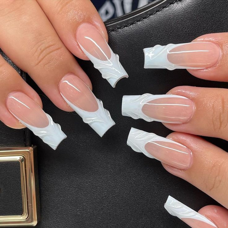 Nails Acrylic 2024, Gel Nails Long, Wedding Acrylic Nails, Brown Acrylic Nails, Tapered Square Nails, Girly Acrylic Nails, French Tip Acrylic Nails, Glow Nails, Classy Acrylic Nails