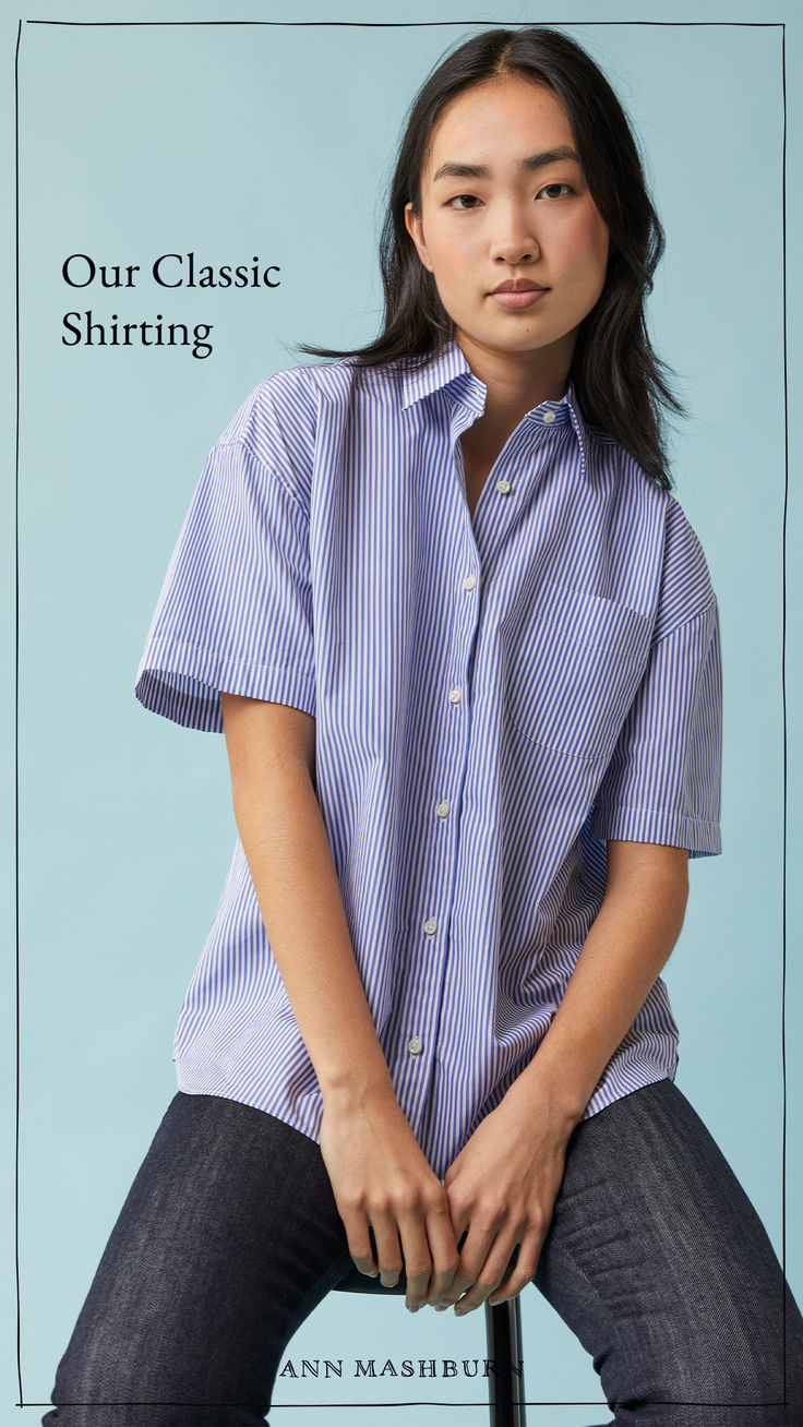 Timeless silhouettes and crisp fabric from the very best mills in Italy — they’re bestsellers for a reason. Be More Photogenic, How To Look Good In Pictures, Timeless Silhouettes, Grow Your Instagram, Classic Wardrobe Staples, Popover Shirt, Street Style Inspiration, Blue Gingham, Style Mistakes