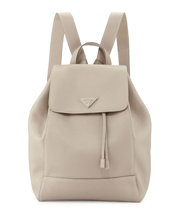 Prada Vitello Daino Backpack, Light Gray (Pomice) Prada Backpack, Alice In Borderland, Stylish School Bags, My Style Bags, F4 Thailand, Girly Bags, Back Bag, Stylish Backpacks, Woman's Fashion