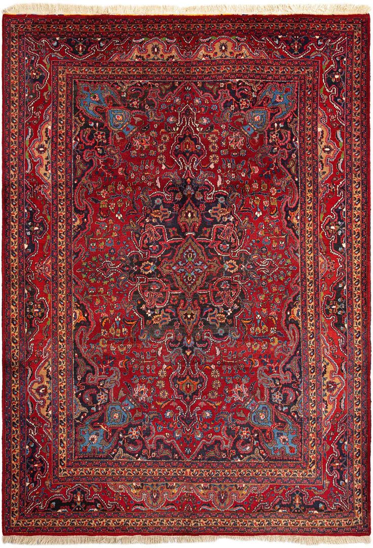 Red 8' 5 x 11' 7 Mashad Wool Rug | Rugs.com Red And Blue Persian Rug Living Room, Patterned Area Rug, Boho Bedroom With Red Rug, Traditional Rug Bedroom, Persian Rug Background, Red Persian Rug Aesthetic, Red Rug Room, Red Orientalist Rug, Red Bedroom Rug