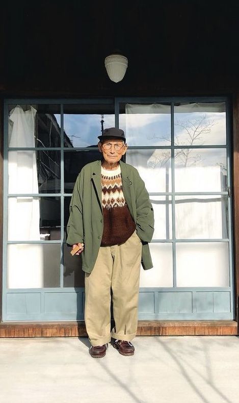 Japanese Grandpa Style, Americana Mens Style, Japanese Americana Fashion Men, Japanese Americana, Grandpa Fashion, Japanese Street Fashion Men, Japanese Mens Fashion, Print Summer Dress, Floral Print Dress Summer