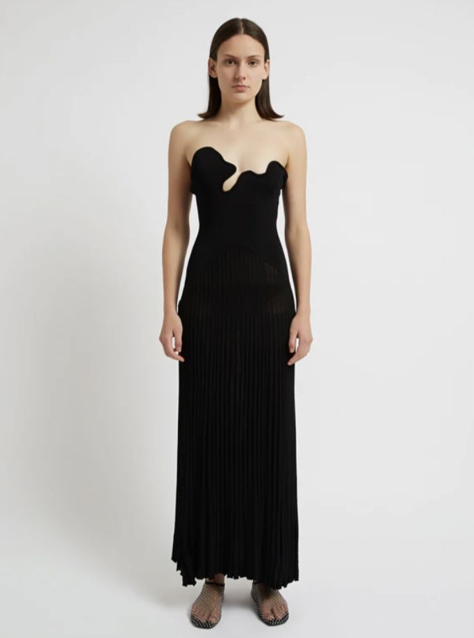 Christopher Esber Sculptured Pleated Rib Maxi Dress, Christopher Esber Black Dress, Christopher Esber 2023, Christopher Esber Dress, Sculptural Dress, Baddie Vibes, Occasion Outfit, Rib Dress, Dress Hire