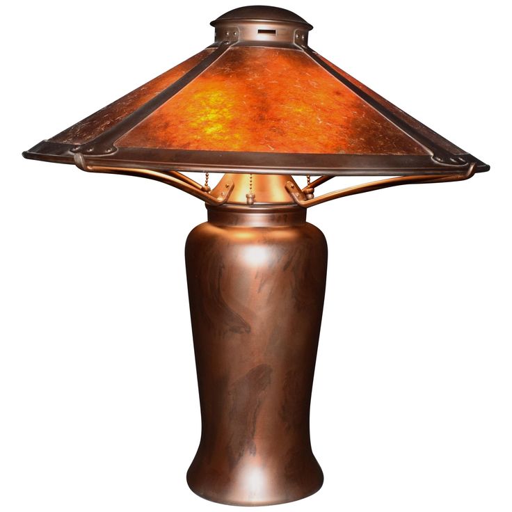 a lamp that is on top of a table