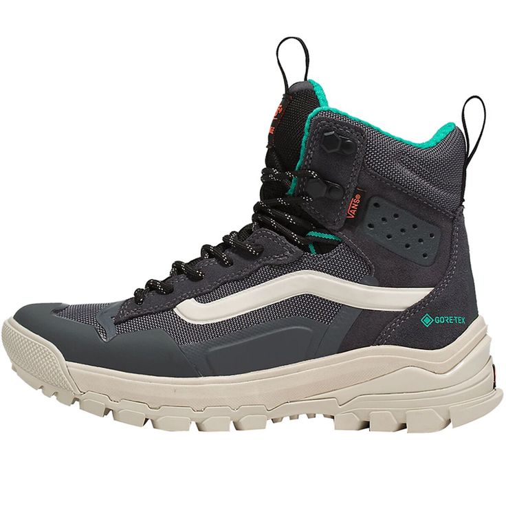 When the weather turns south in town we turn to the Vans Ultrarange Exo Hi GORE-TEX MTE-3 Shoes. These mountain boot-inspired kicks combine a burly upper and high-top profile with a fully waterproof GORE-TEX bootie membrane to keep quickly melting snow out of our socks when we head to the grocery store or hit the town on a chilly evening. Winter Work Boots With Vibram Sole For Streetwear, Urban High-top Waterproof Boots With Vibram Sole, High-top Waterproof Boots For Outdoor Work In Fall, Waterproof High-top Boots For Outdoor Work In Fall, Insulated Mid-top Sneakers For Outdoor Activities, Functional High-top Insulated Sneakers, Functional Insulated High-top Sneakers, Functional Mid-top Boots For Streetwear, Functional High-top Boots For Streetwear