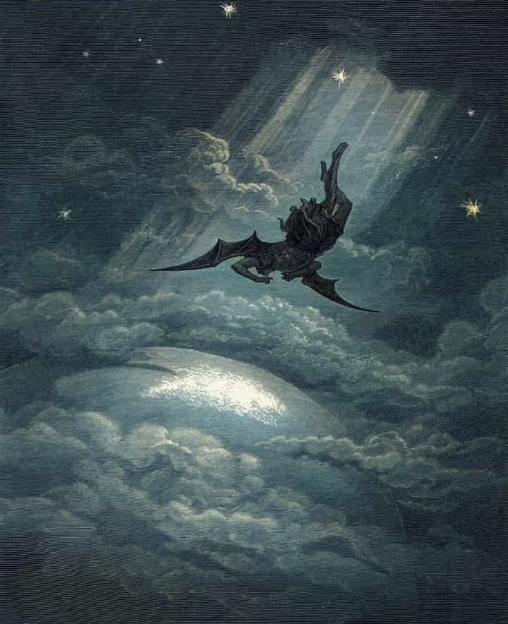 an illustration of a man riding on the back of a dragon in the sky above clouds