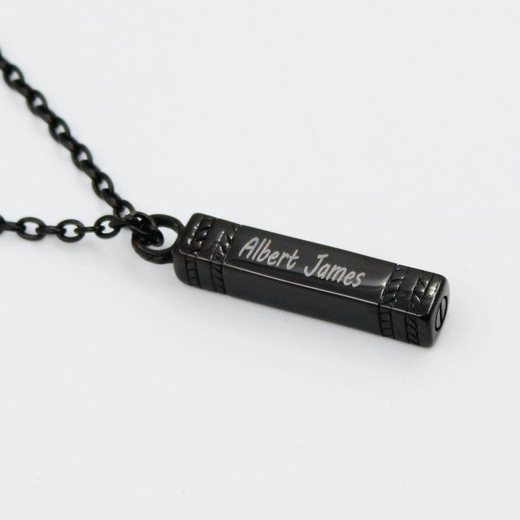 "Personalized Black Rectangle Stainless Steel Ashes locket mourning pendant Cremation Ash Necklace - unisex cremation jewelry - Engraving Our Black Rectangle Stainless Steel Ashes Cremation Pendant Ash Necklace is a beautiful way to remember your loved one. This pendant can be custom engraved with an Text on up to all 4 sides. PLEASE READ BELOW - BEFORE PLACING YOUR ORDER **Please see our Memorial Jewelry section for all of our Pendants and Cremation Bracelets** This listing is for a Custom Engr Engraved Black Jewelry Gift, Black Engraved Jewelry Gift, Black Engraved Jewelry For Gifts, Minimalist Black Engraved Necklaces, Minimalist Black Jewelry With Engraving Option, Minimalist Black Engraved Necklace, Black Stainless Steel Jewelry With Engraving Option, Black Laser Engraved Necklace As Gift, Black Locket Necklace For Gift