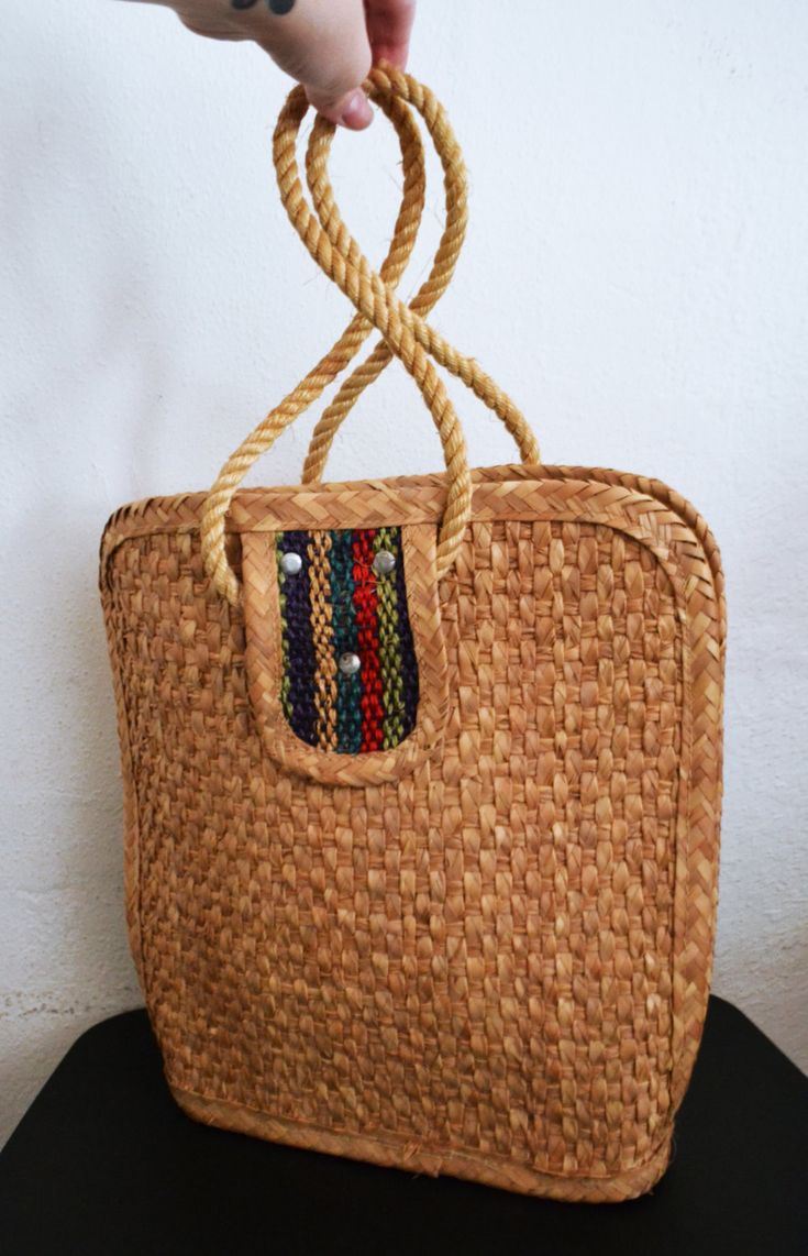 Woven Straw purse,boho bag,top handle bag Really cute tan, brown straw purse with colorful stripe design Purse has 2 outside pockets PLEASE SEE MEASUREMENTS Measures: 13'' x 12 1/2'' x 4'' Straps: 20'' with an 8'' drop Good condition- b196 Woven Straw purse,boho bag,top handle bag Bohemian Straw Satchel Bag For Shopping, Bohemian Satchel Straw Bag For Shopping, Daily Use Bohemian Satchel Straw Bag, Eco-friendly Brown Satchel For The Beach, Brown Bohemian Straw Tote Bag, Bohemian Satchel With Braided Handles For Shopping, Bohemian Brown Straw Shoulder Bag, Brown Rectangular Beach Bag With Adjustable Strap, Bohemian Shoulder Bag With Bamboo Handle For Shopping