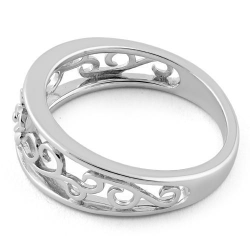 Top of ring height: 7.2mm

Band width: 3.8mm

Shank width: 2.8mm



Metal: 925 sterling silver

Plating: rhodium plated

Finish: high polish Classic White Gold Engraved Ring With Open Band, White Gold Rings With Classic Design Round Band, Classic Design White Gold Round Band Ring, Classic Design White Gold Ring, Sterling Silver Rings With Shiny Finish, Elegant Sterling Silver Engraved Open Band Ring, White Gold Rings With Decorative Band, Sterling Silver Jewelry With Shiny Round Band, Silver Stackable Rings In 14k White Gold