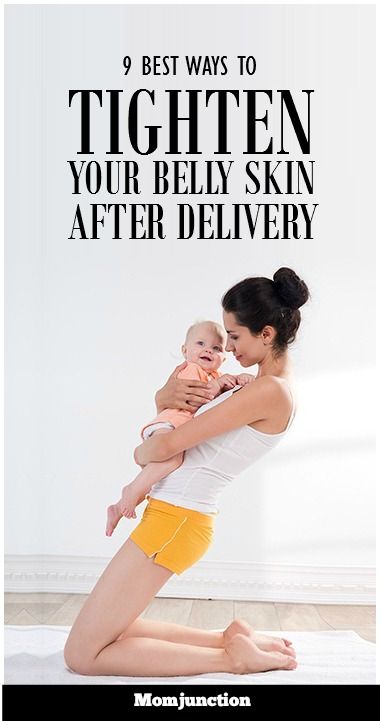 a woman holding a baby in her arms with the caption, best ways to tighten your belly skin after delivery