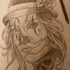 a pencil drawing of a woman with a skull on her face and a flower in her hair