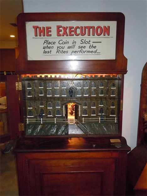 an old wooden cabinet with a sign that says the executive place could still be built