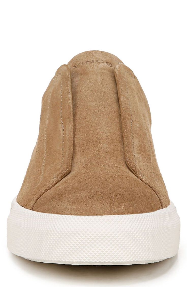 Amplify the casual refinement of your everyday look with this classic slip-on sneaker fashioned from smooth suede. Leather upper and lining/rubber sole Imported Casual Suede Slip-ons With Suede Lining, Classic Low-top Slip-ons With Suede Lining, Beige Suede Lined Slip-ons, Casual Brown Suede Slip-ons, Fall Suede Low-top Slip-ons, Beige Suede Slip-ons, Slip-on Sneakers With Suede Lining, Brown Suede Slip-on Sneakers With Textured Sole, Casual Suede Slip-on Sneakers