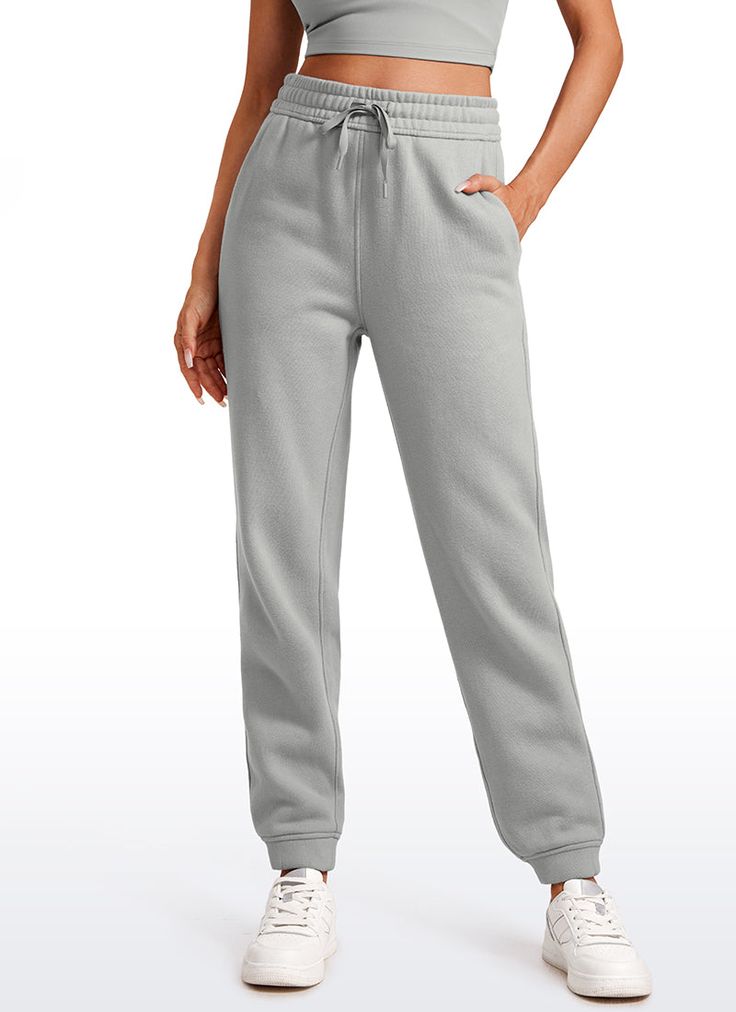 Womens sweatpants are made of thick cotton-blend fabric with fuzzy fleece lined, super soft, breathable, warm and stretchy. Loosed fit design perfect for lounge, home, casual, shopping, workout, fitness, etc Feature & Fitting: 
 Designed for daily wear 
 High waist with drawstring 
 Two big side pockets 
 
 28'' inseam 
 
 Fabric: 
 Premium thick cotton 
 Fuzzy fleece lining 
 Super soft & Skin- friendly 
 Warm, Breathable and Stretchy 
 69% Cotton, 31% Polyester High Rise Sweatpants, Sweatpants With Pockets, Workout Fitness, Women's Wardrobe, Cotton Fleece, Womens Sweatpants, Jogging, Daily Wear, Active Wear