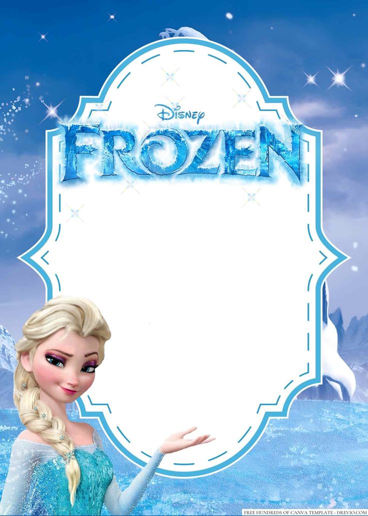 the frozen princess is standing next to an empty sign