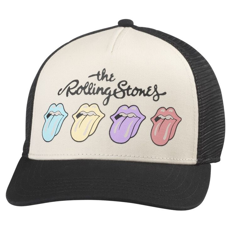 Top off any outfit with this Rolling Stones  Sinclair hat. Crafted by American Needle, it features bold graphics of the legendary rock band across the front. The snap closure and mesh panels provide a comfortable fit, perfect for adding Rolling Stones to any look. Casual Adjustable Trucker Hat With Graphic Print, Adjustable Snapback Hat With Graphic Print And Flat Bill, Retro Adjustable Baseball Cap For Fans, Adjustable Black Hat With Graphic Print, Adjustable Snapback Hat With Graphic Print, Black Snapback Hat With Graphic Print Flat Brim, Trendy Adjustable Trucker Hat With Graphic Print, Adjustable Flat Bill Hat With Graphic Print, Black Flat Brim Snapback Hat With Graphic Print